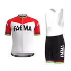 mens 1969 Faema Cycling Jersey And Bib Short Bicycle Jersey Cycling Strap Shorts
