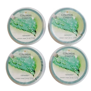 Colonial Candle Wax Simmer Snaps x4 Rainwater Disc VHTF Scent Clean & Fresh - Picture 1 of 3