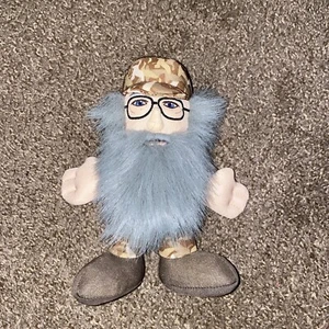 Muñeca de peluche Duck Dynasty Tío Si 8" de alto A&E TV caza camuflaje barba - Imagen 1 de 2