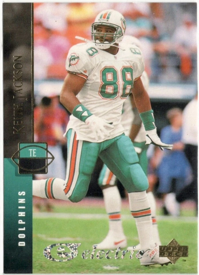 1994 Upper Deck Electric Silver Keith Jackson Parallel Card #286 Dolphins - Image 1 of 1