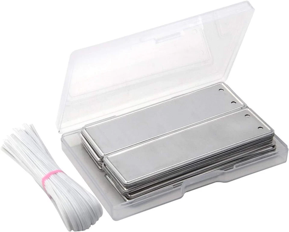 150 Pack 6 Inch Metal Plant Labels Aluminum Garden Tags with Wires Silver New - Image 1 of 2