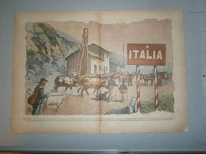 Farbradierung Transhumanzverbot Kühe Frankreich Italien Krieg 1940 - Bild 1 von 1