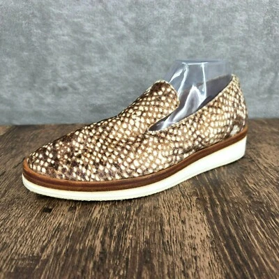 Мокасины бархатные Free People Snake Eye 40 9,5 коричневые кремовые без шнуровки комфортные повседневные - Изображение 1 из 4