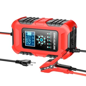 12V 24V Intelligente KFZ Auto Batterie Ladegerät Impuls Reparatur Akku Tragbar - Bild 1 von 21