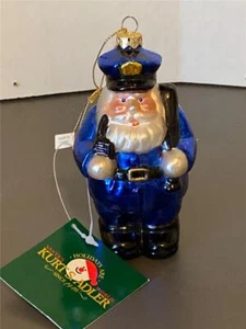 Vintage Kurt S. Adler Police Officer Christmas Ornament 5" Tall - Picture 1 of 1