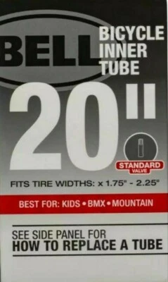 Bicicleta Bell 20” Tubo Interior 1.75"-2.25" Válvula Estándar Niños BMX Bicicleta de Montaña Foto 1 de 4
