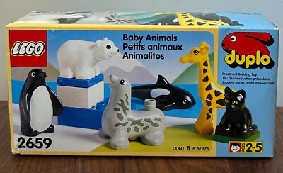 Lego Duplo Bebé Animales 2659 Nuevo Sellado Pingüino Oso Polar Orca Sello Jirafa Foto 1 de 4
