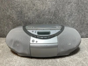 Sony Boom Box CFD-S350 CD Radio/Cassette-Corder Tested Works with Cord No Remote - Picture 1 of 13