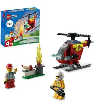 LEGO City FIRE HELICOPTER Building Set New & Sealed 53 pcs 60318 FREE SHIPPING - Image 1 of 4