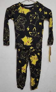 2 Piece Pokemon Pikachu Pattern Boys Size 6 Pajama Set Long-Sleeve & Pants - Picture 1 of 3
