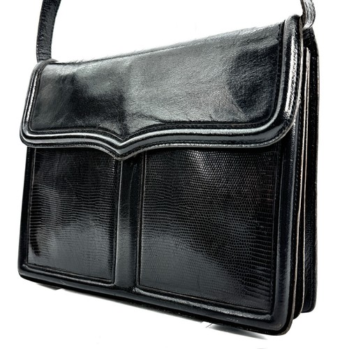 SAINT LAURENT (YSL) Borsa a tracolla Yves Saint Laurent borsa in pelle nera vintage autentica