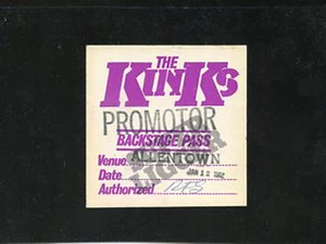 The Kinks  1981 BS pass satin Give The People What They Want 1/12/82 Allentown - Picture 1 of 1