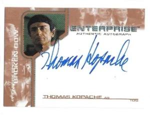 Star Trek Enterprise Season 1 - BBA9 Auto Thomas Kopache as Tos Autograph - Picture 1 of 1