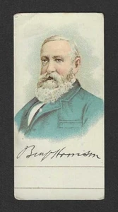 c1880's H600 Trade Card - Presidents Series - Narrow Format - Benjamin Harrison - Picture 1 of 2