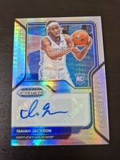 Isaiah Jackson 2021 Panini Prizm Draft Picks Basketball Auto Rookie Card Hyper