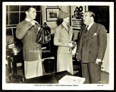 1938 Myrna Loy Clark Gable Walter Connolly Too Hot To Handle Scene Still Photo - Image 1 of 2