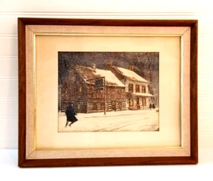 Watercolor Print Ernest B Walden Davis Gray Signed Plough Tavern & Gates House - Picture 1 of 12