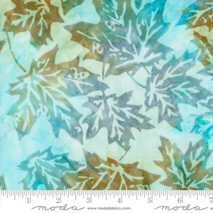 Blue Ridge Batiks Leaf Aqua Frost for Moda 1/2 YD 4367 21 - Picture 1 of 2