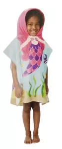 Poncho de playa con capucha para niños The Big One sirena nuevo envoltura de toallas - Imagen 1 de 5