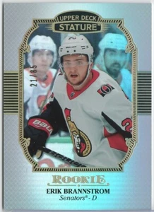 2019-20 Stature Erik Brannstrom RC #164 Senators Base Portrait Variant SN# /85 - Picture 1 of 1