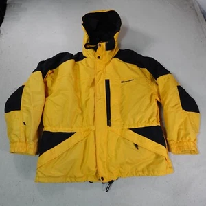 Y2K American Eagle Jacket Mens 2XL XXL Yellow Ski Fleece Lined 3 In One Outdoor - Picture 1 of 22