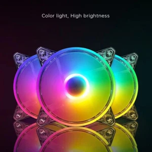 120mm Transparent Crystal RGB Computer Case Cooling Fans Gaming PC Tower Coo _ou - Photo 1/12