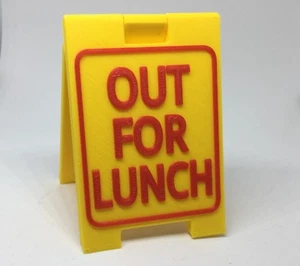 Out for Lunch Mini Sign - Custom Sandwich Board (small) for home, office - Picture 1 of 3