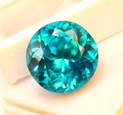 17.00 Karat AAA Natürlich Brasilien Grün Paraiba Turmalin Rund Schliff Locker - Bild 1 von 4