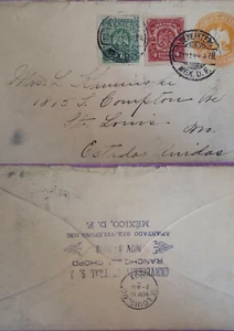 J) 1903 MEXICO, EAGLE, POSTAL STATIONARY, WITH SLOGAN CANCELLATION, CENTRAL BREW - Picture 1 of 1