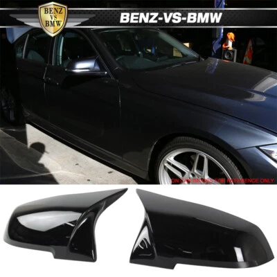Fits 12-20 BMW F30 F31 F32 F33 F34 F36 Mirror Covers 2PCS Painted #668 Jet Black - Imagem 1 de 4