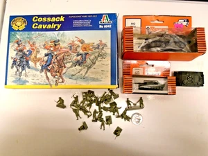 (3) ROCO/Austria MiniTanks- LEOPARD TANK  & ITALARI-Cossack Calvary figs & WW1 - Picture 1 of 6