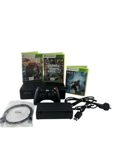Xbox 360 S Slim Console PAL 250GB Bundle W/ Controller, Cables 3 Games - Picture 1 of 6