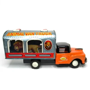 Yamahuci Animal Van Truck Tin Toy Friction Made In Japan Vintage 1960s Works - Picture 1 of 12