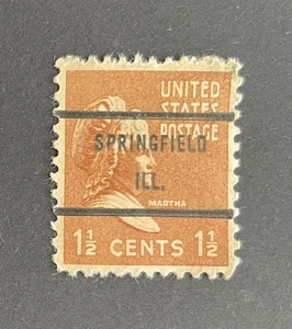 Springfield, Illinois Type 71 Precancel - 1½ cents Prexie - U.S. #805 - IL - Picture 1 of 1