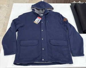The North Face Cragmont Snap-Front Fleece Cotton Jacket Cosmic Blue NWT Size L - Picture 1 of 14
