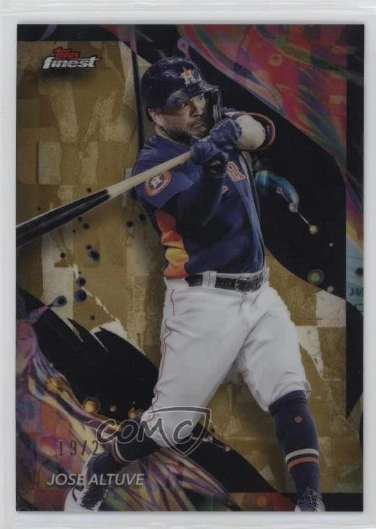 2024 Topps Finest Uncommon Gold Refractor /25 Jose Altuve #121 - Image 1 of 2