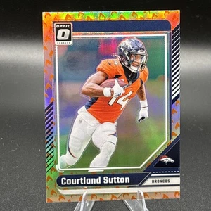 Courtland Sutton #59 Fire Emoji Prizm SSP 2024 Panini Donruss Optic Broncos - Picture 1 of 2