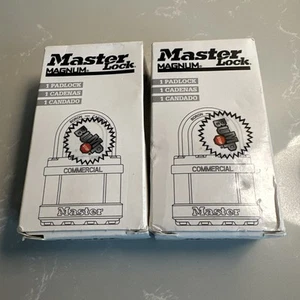 Master Lock Magnum Pad Locks Key A901 Lot Of 2 Commercial - Picture 1 of 6
