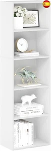 Furinno Luder Estantería Abierta Librería de 5 Niveles, Blanco - Imagen 1 de 8