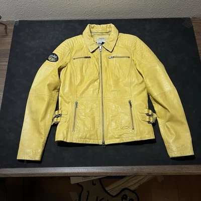 Harley Davidson Leather Jacket Limited Edition Goatskin Golden Yellow Bumble Bee - Image 1 of 4