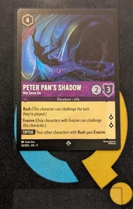 Peter Pan's Shadow - Not Sewn On 42/204 Fabled Super Rare Disney Lorcana - Picture 1 of 3