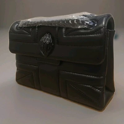 🇬🇧 Kurt Geiger Mini Kensington Leather Black Drench Union Jack Bag £189 🇬🇧 - Image 1 of 4