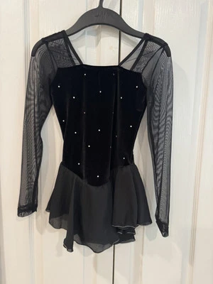 Vestido de teste Jerry’s clássico veludo preto tamanho jovem 10/12 - Imagem 1 de 3