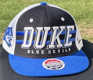 Duke Blue Devils Snapback Cap NCAA Zephyr Embroidered Wool Blend Flat Bill Hat - Picture 1 of 19