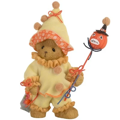 Cherished Teddies Trick-or-Treat Clown Bear Figurine I Clown Around on Halloween - Image 1 of 4