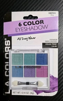 L.A. Colors Fling 6 Color Eyeshadow C68687 crease proof color - Image 1 of 2