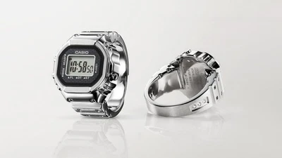 Reloj Casio Plata 50 Aniversario Anillo con Etiquetas CRW001-1 - PREVENTA 🆕✅ Foto 1 de 4