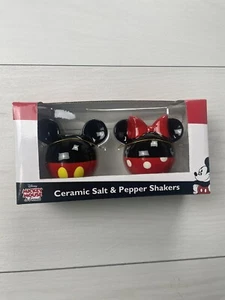 Mickey And Minnie Ceramic Salt And Pepper Shakers NIB - Bild 1 von 4