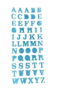 Dijes de letras turquesa cumpleaños 3D pegatinas autoadhesivas artesanías - Imagen 1 de 1