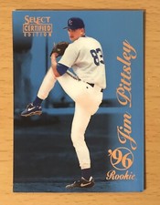 1996 SELECT CERTIFIED BASEBALL CERTIFIED BLUE JIM PITTSLEY KANSAS CITY ROYALS